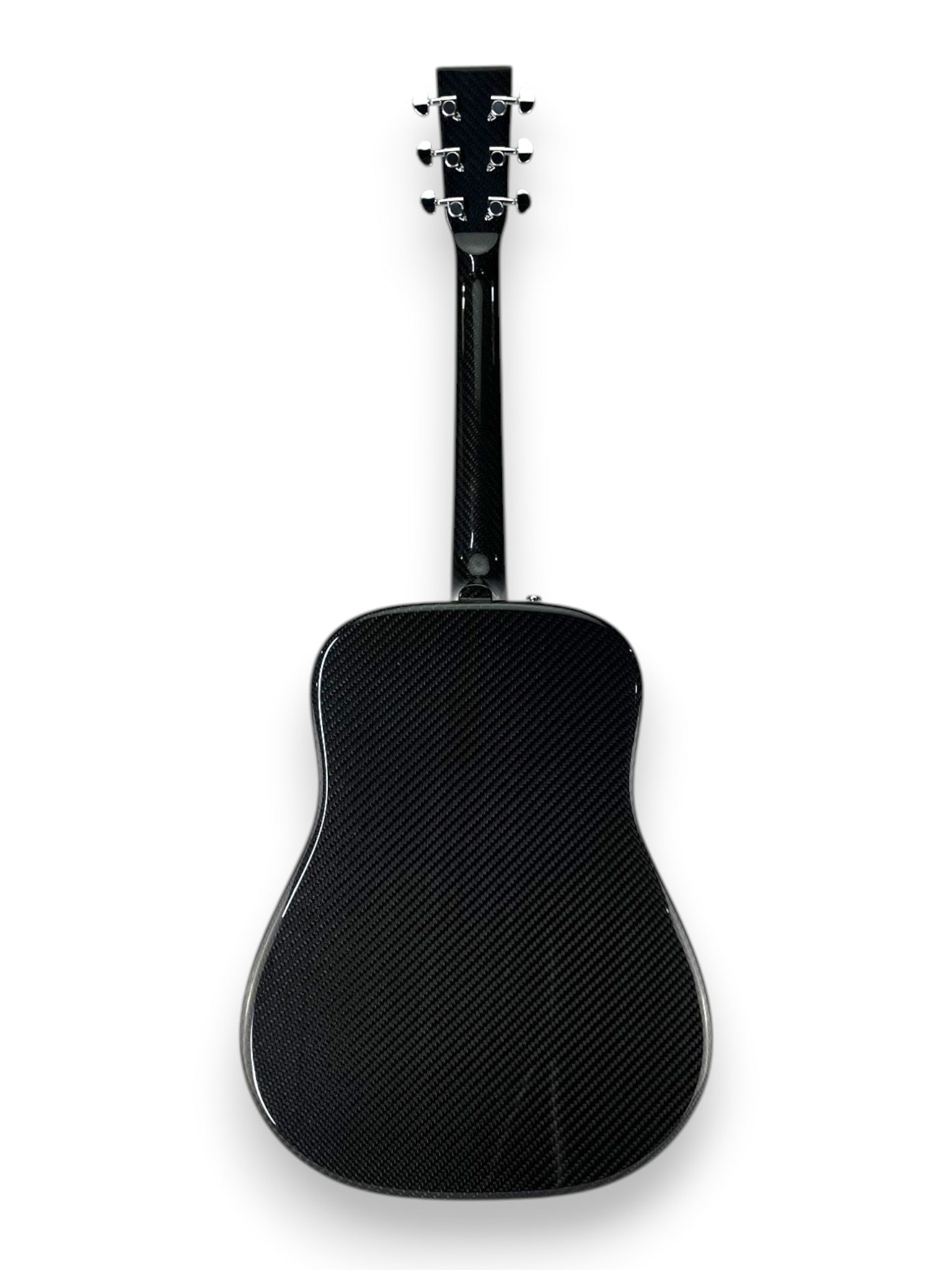 Monolith Series Carbon Fiber Dreadnought back side - Integrated Two-Piece Construction - Modern Acoustic