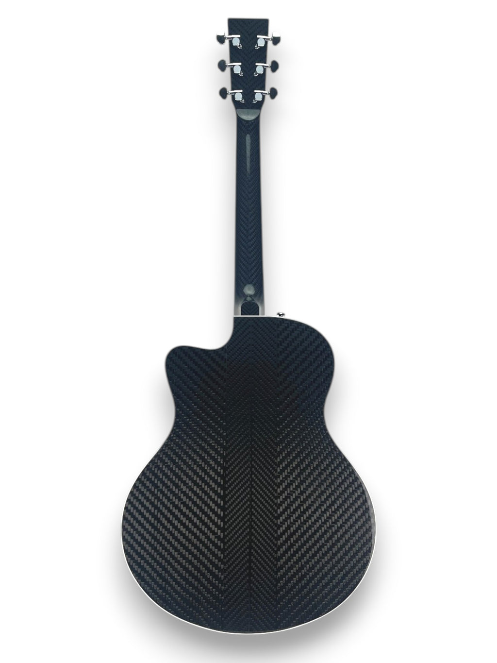 Grand Auditorium Cutaway Carbon Fiber Acoustic Guitar Back Side Bookmatched Chevron Pattern  - Heritage Series - Professional Performance