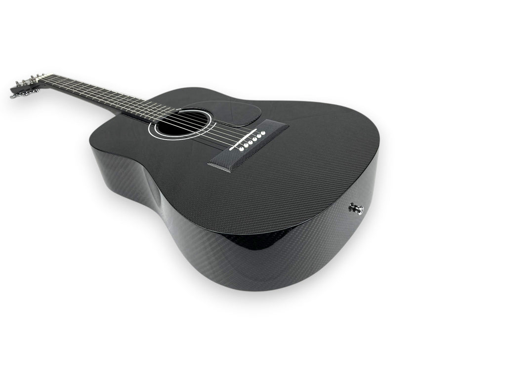 Monolith Series Carbon Fiber Guitar Dreadnought detail binding - Integrated Two-Piece Construction - Modern Acoustic