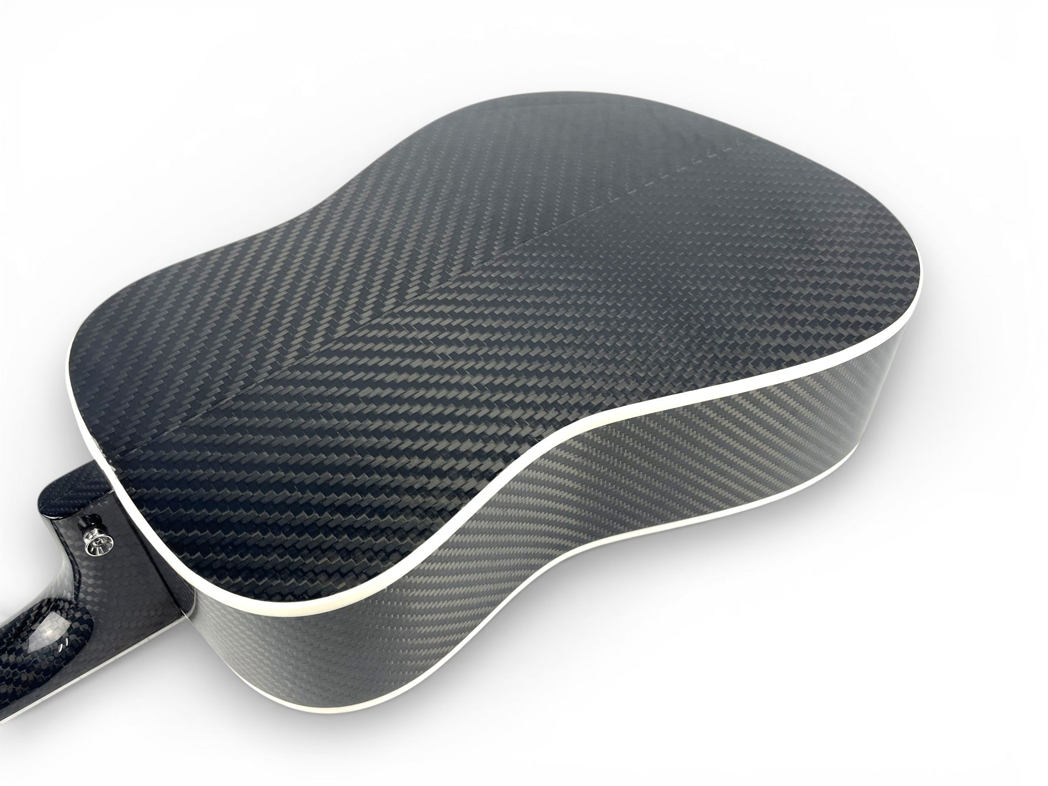 Dreadnought Cutaway Carbon Fiber Acoustic Guitar Back Side Chevron Pattern V pattern Twill Weave  - Heritage Series - Professional Performance