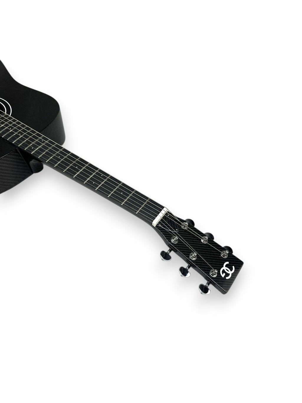 Monolith Series Carbon Fiber Guitar Dreadnought detail neck fingerboard - Integrated Two-Piece Construction - Modern Acoustic