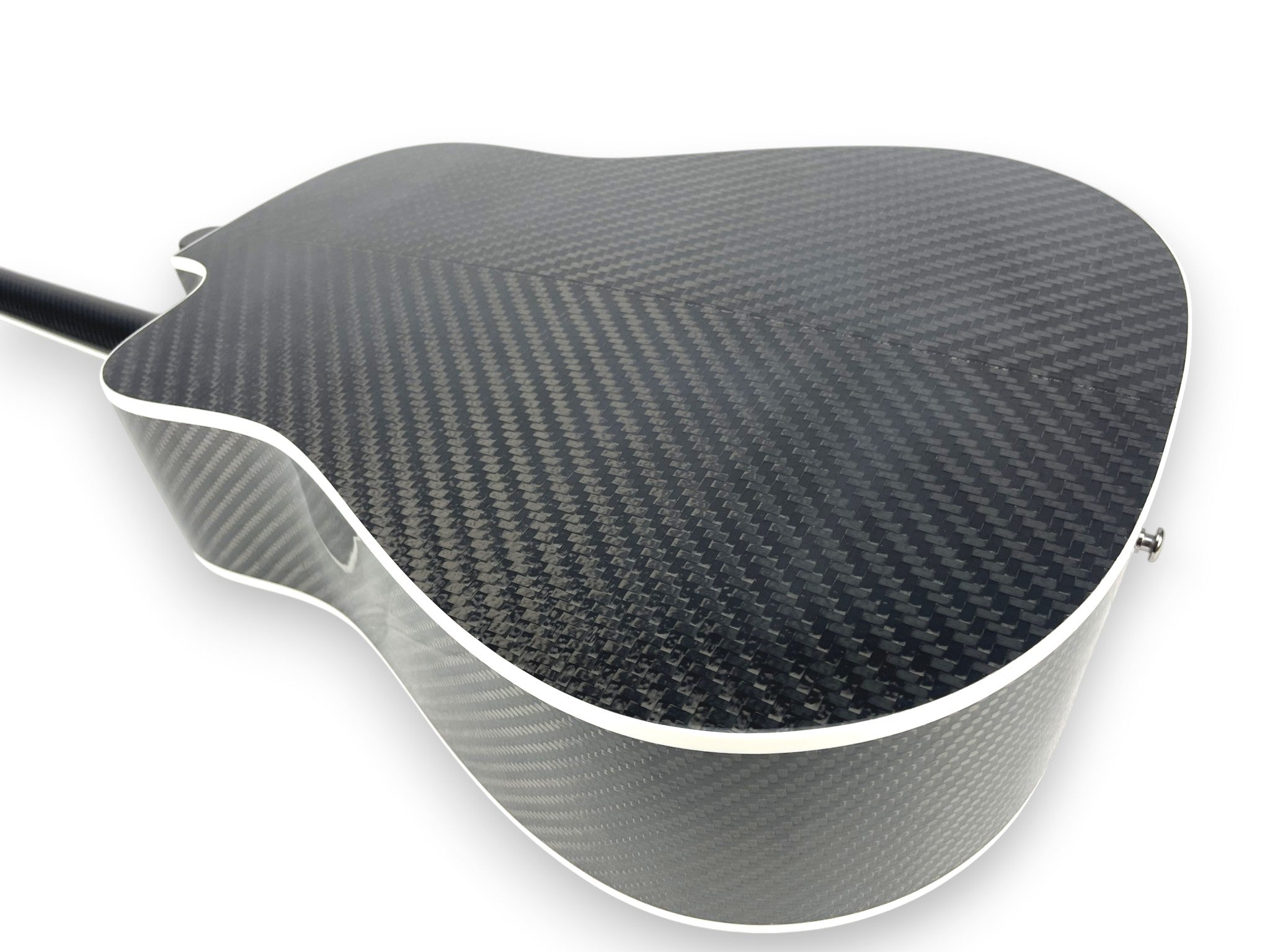 Dreadnought Cutaway Carbon Fiber Acoustic Guitar Back Side Chevron Pattern V pattern Twill Weave  - Heritage Series - Professional Performance