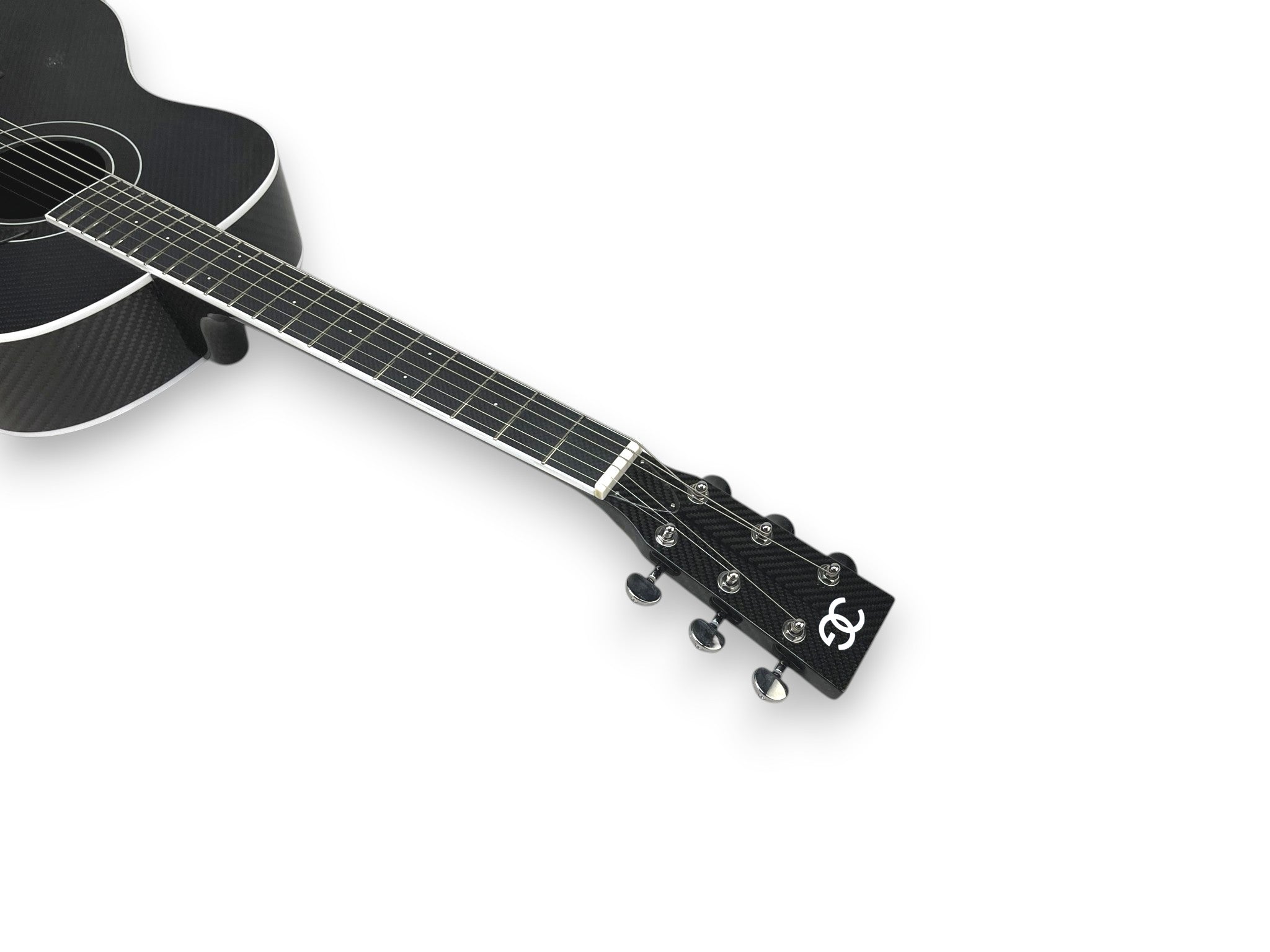 Grand Auditorium Carbon Fiber Acoustic Guitar Neck Detail Tuning Pegs Chrome Fingerboard Nickel strings - Heritage Series - Professional Performance