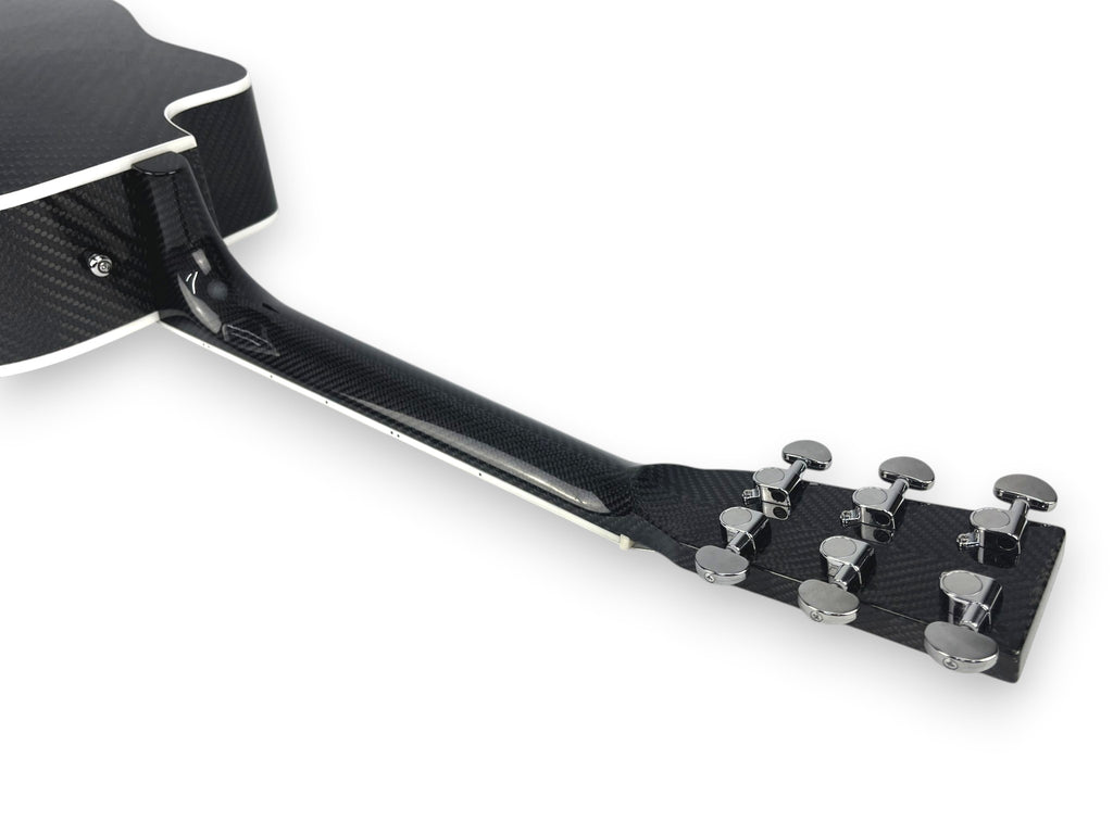 Dreadnought Cutaway Carbon Fiber Acoustic Guitar Neck Back Side  Tuning Pegs Chrome - Heritage Series - Professional Performance