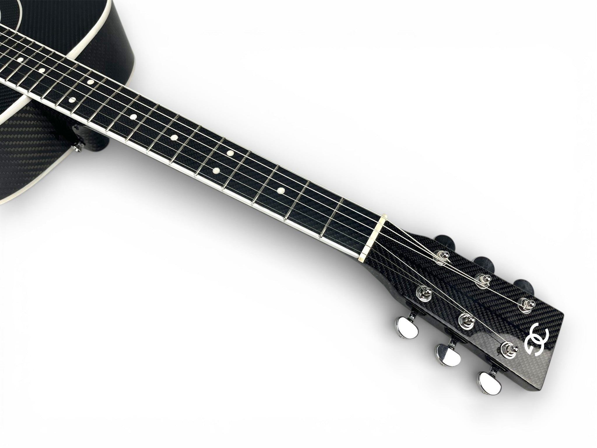 Dreadnought Cutaway Carbon Fiber Acoustic Guitar Neck Front Side Tuning Pegs Chrome - Heritage Series - Professional Performance