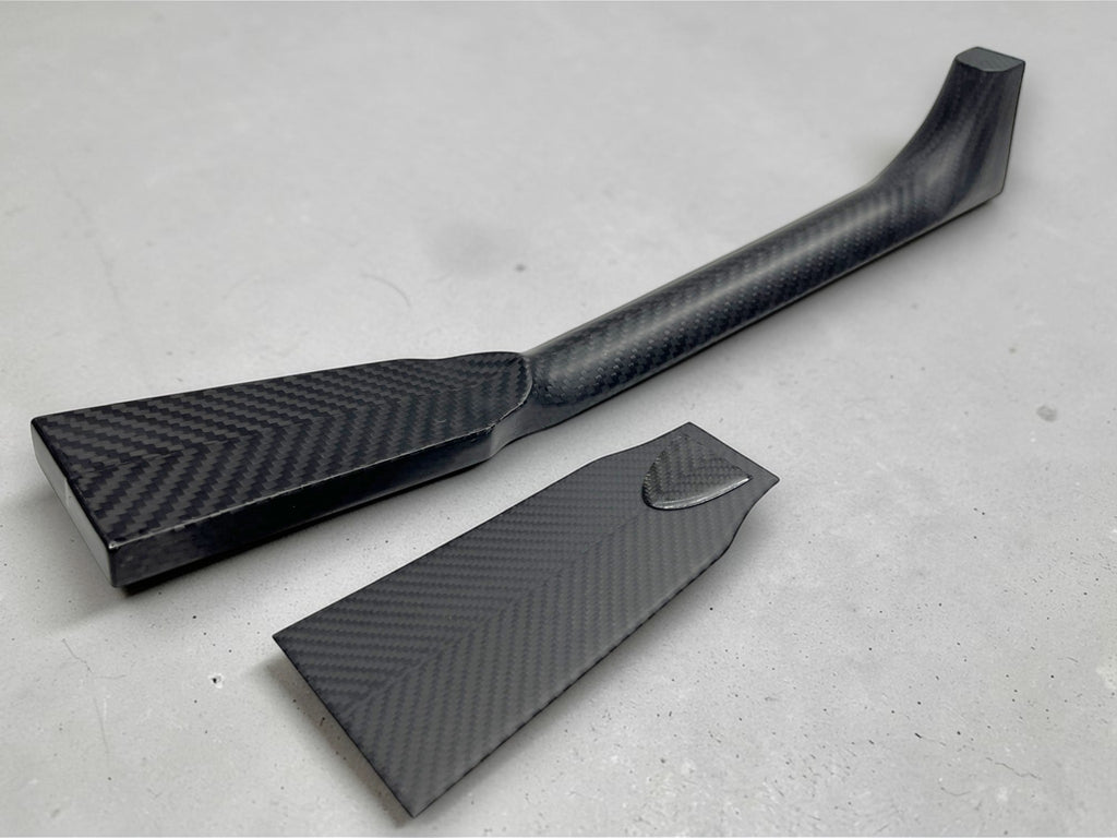 DIY Carbon Fiber Guitar Kit - Dreadnought Shape Neck Detail Chevron  Bookmatching - Luthier Building Set